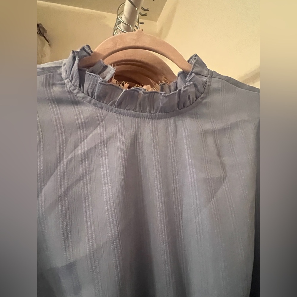 SHEIN Light Blue Ruffle Dress - Picture 6 of 12